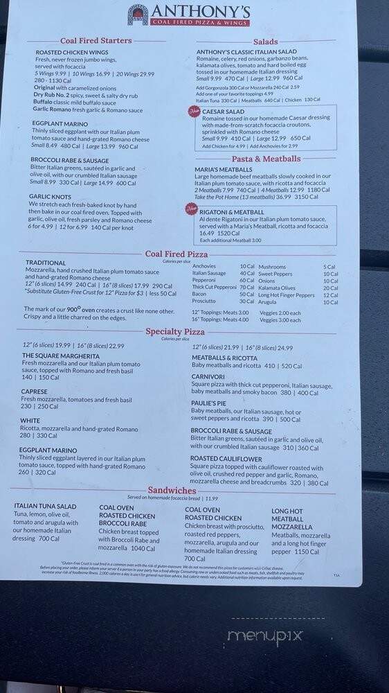 Anthony's Coal Fired Pizza - Delray Beach, FL menu_pic