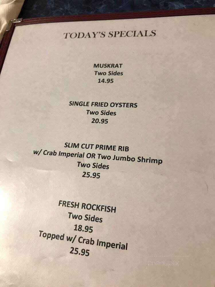 Millie's at the Point - Cambridge, MD menu_pic