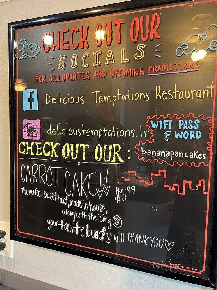 Delicious Temptations - Little Rock, AR menu_pic