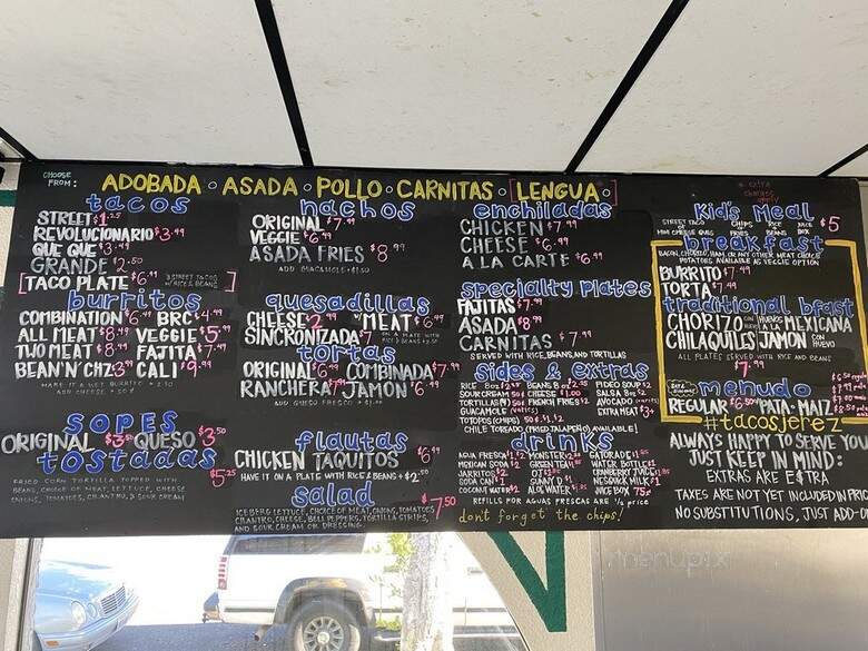 Tacos Jerez - Huntington Beach, CA menu_pic