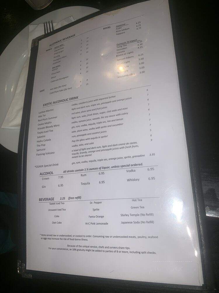 Osaka Japanese Restaurant - Mobile, AL menu_pic