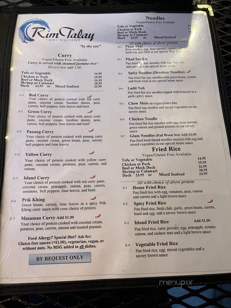 Rim Talay - Oceanside, CA menu_pic