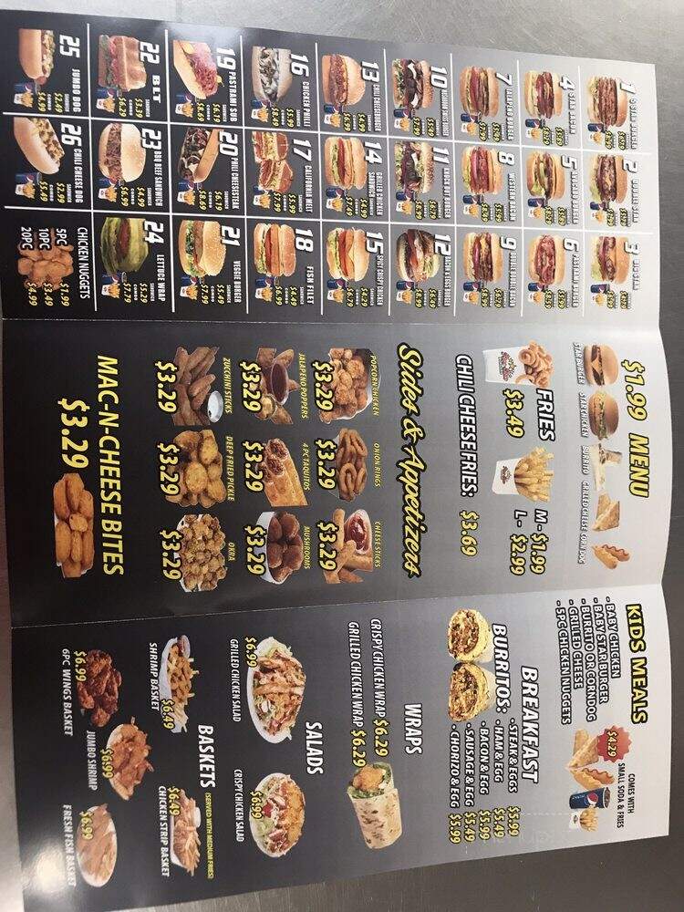 Five Star Burger - Los Angeles, CA menu_pic