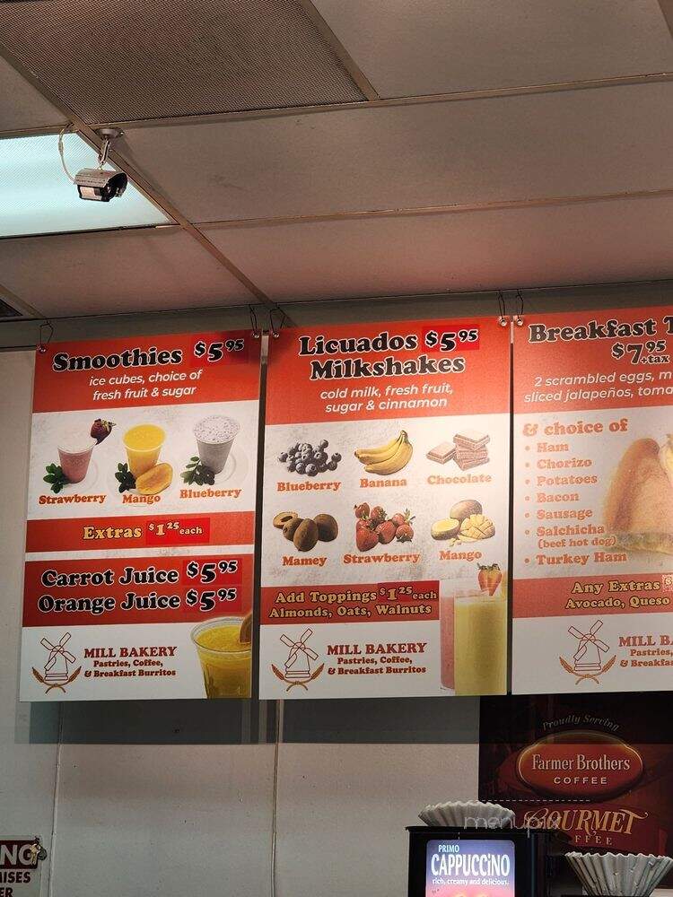 Mill Bakery - Santa Ana, CA menu_pic