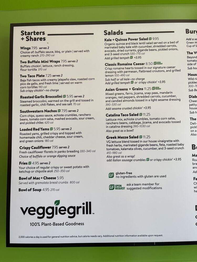 The Veggie Grill - Irvine, CA menu_pic