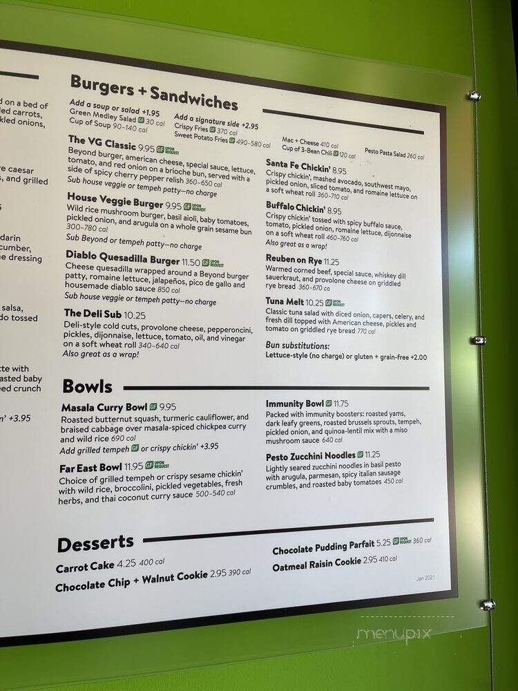 The Veggie Grill - Irvine, CA menu_pic