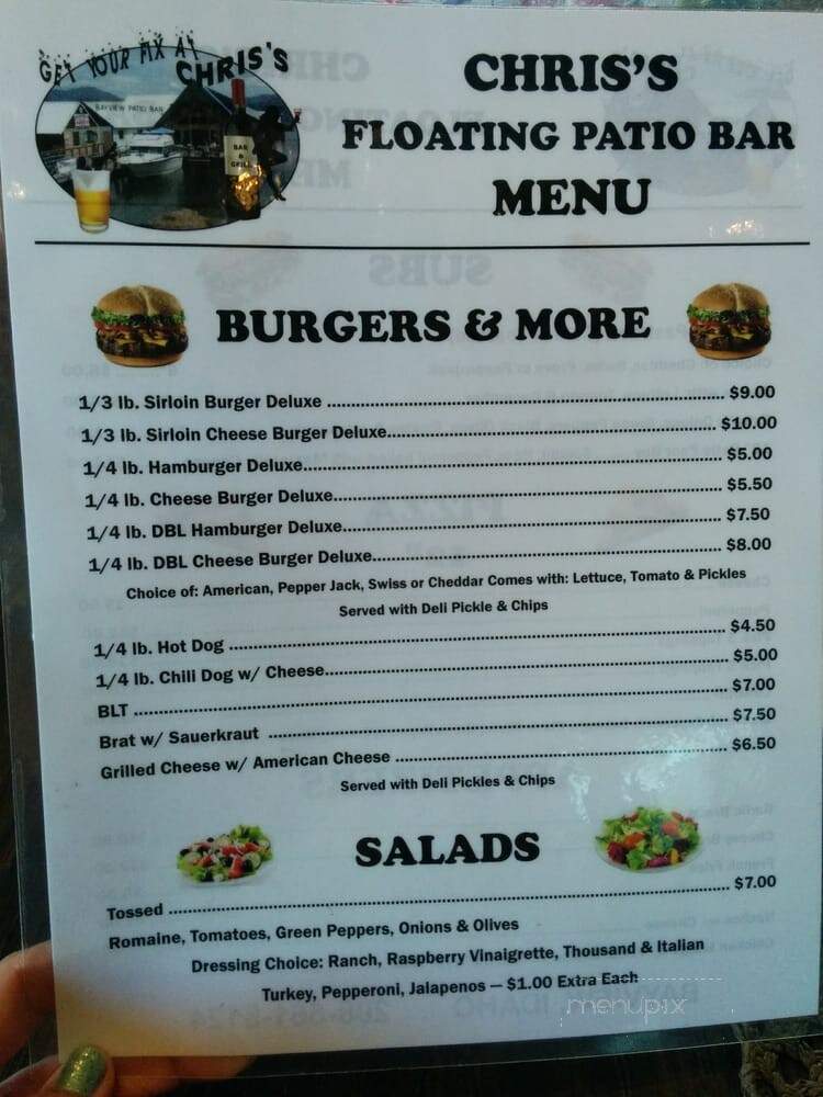 Boileau's Floating Restaurant - Bayview, ID menu_pic