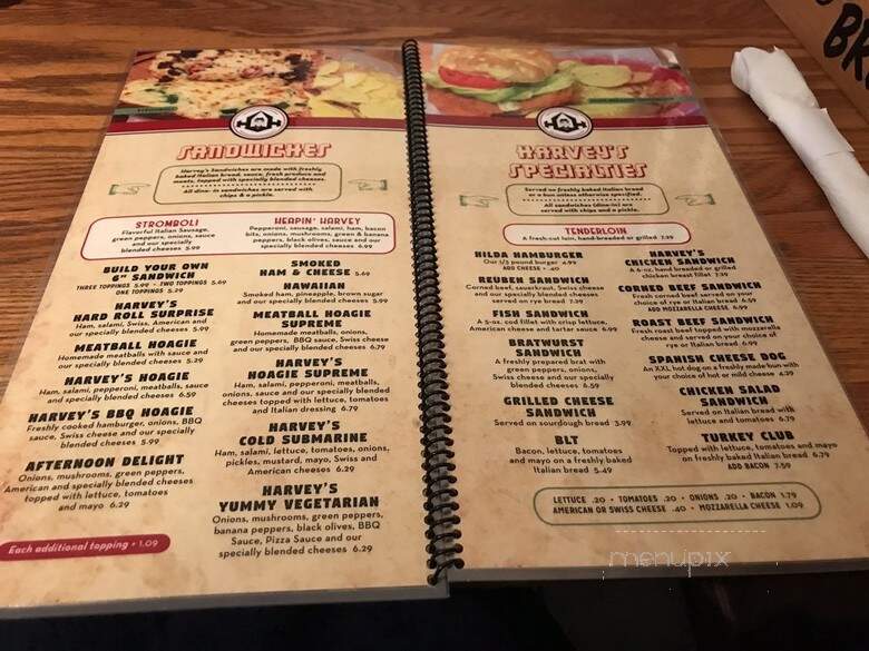 Harvey Hinklemeyer's Incorporated - Peru, IN menu_pic