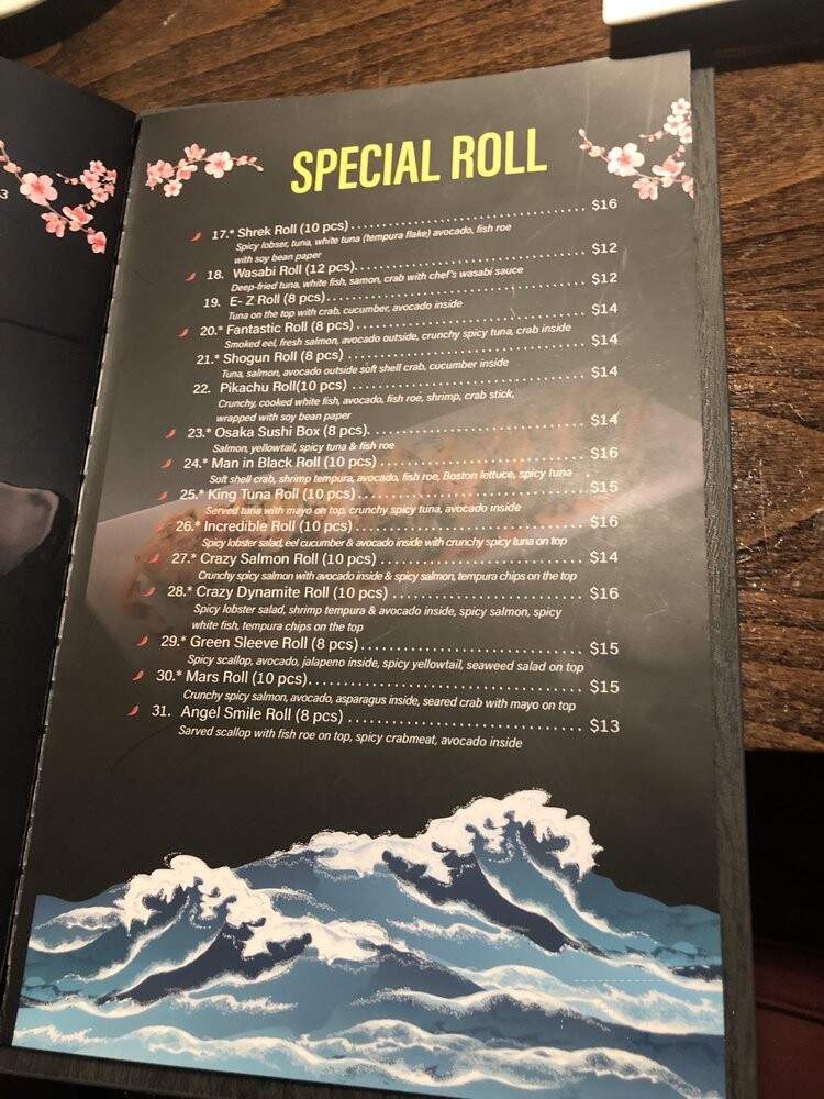 Yama Sushi - Mars, PA menu_pic