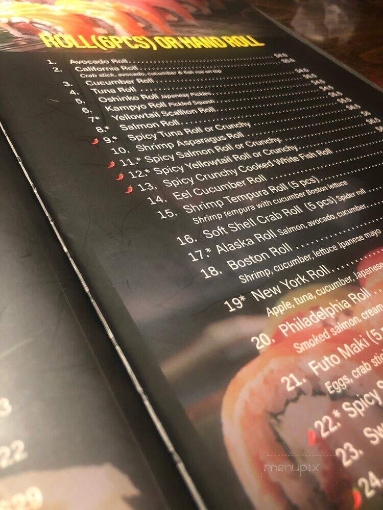 Yama Sushi - Mars, PA menu_pic