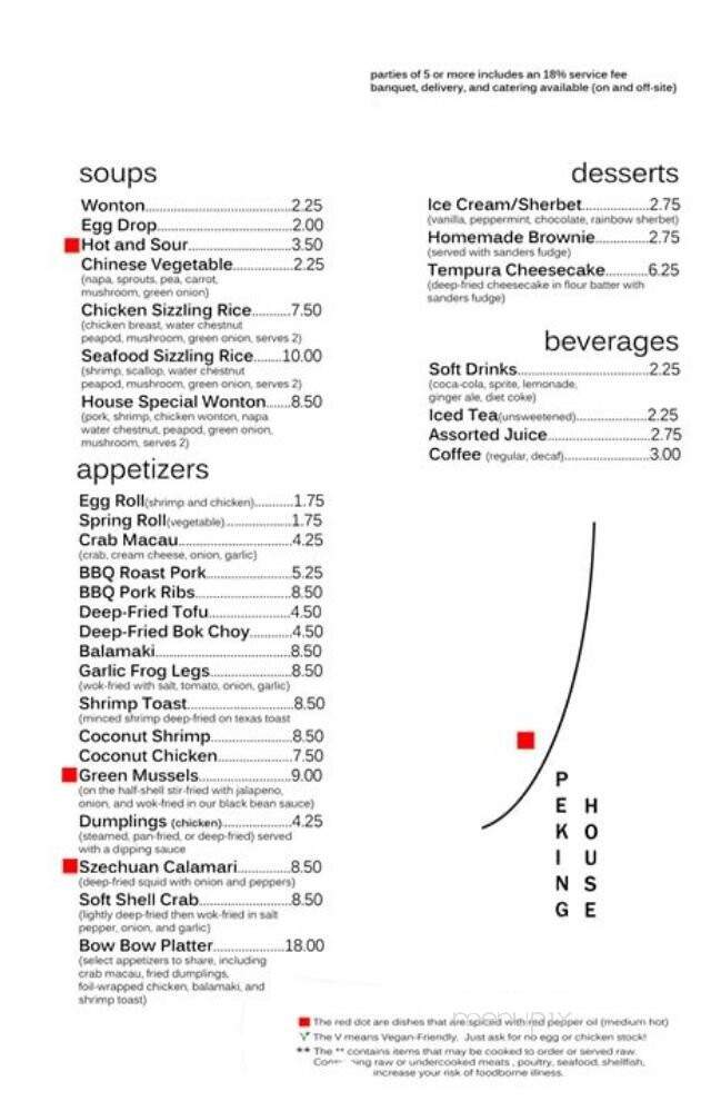 Peking House - Royal Oak, MI menu_pic