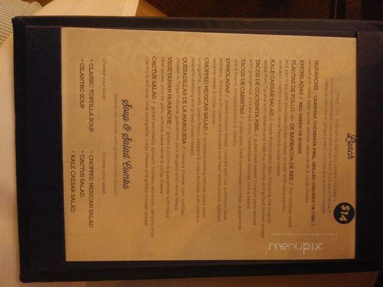 Talavera - Coral Gables, FL menu_pic