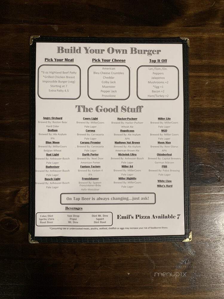 Roxbury Tavern - Prairie Du Sac, WI menu_pic