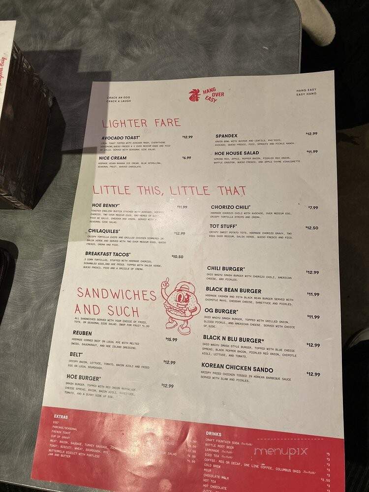 Hang Over Easy - Columbus, OH menu_pic