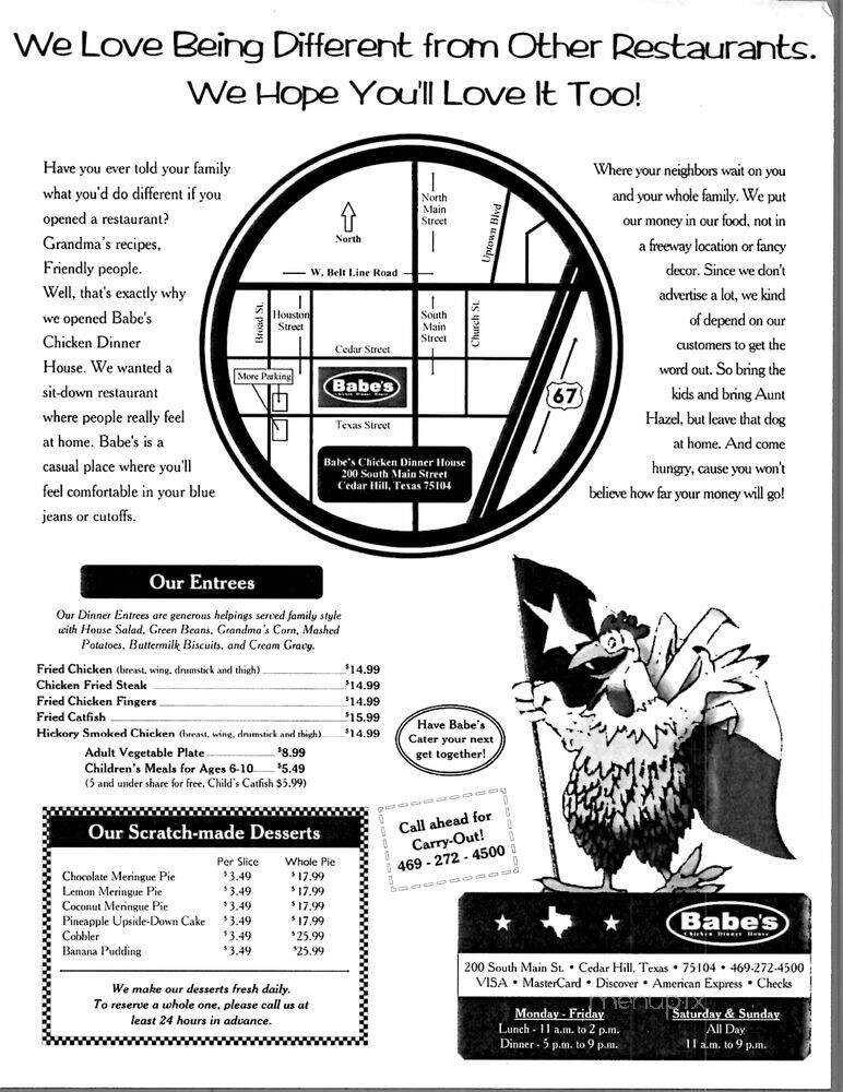 Cedar Hill - Cedar Hill, TX menu_pic
