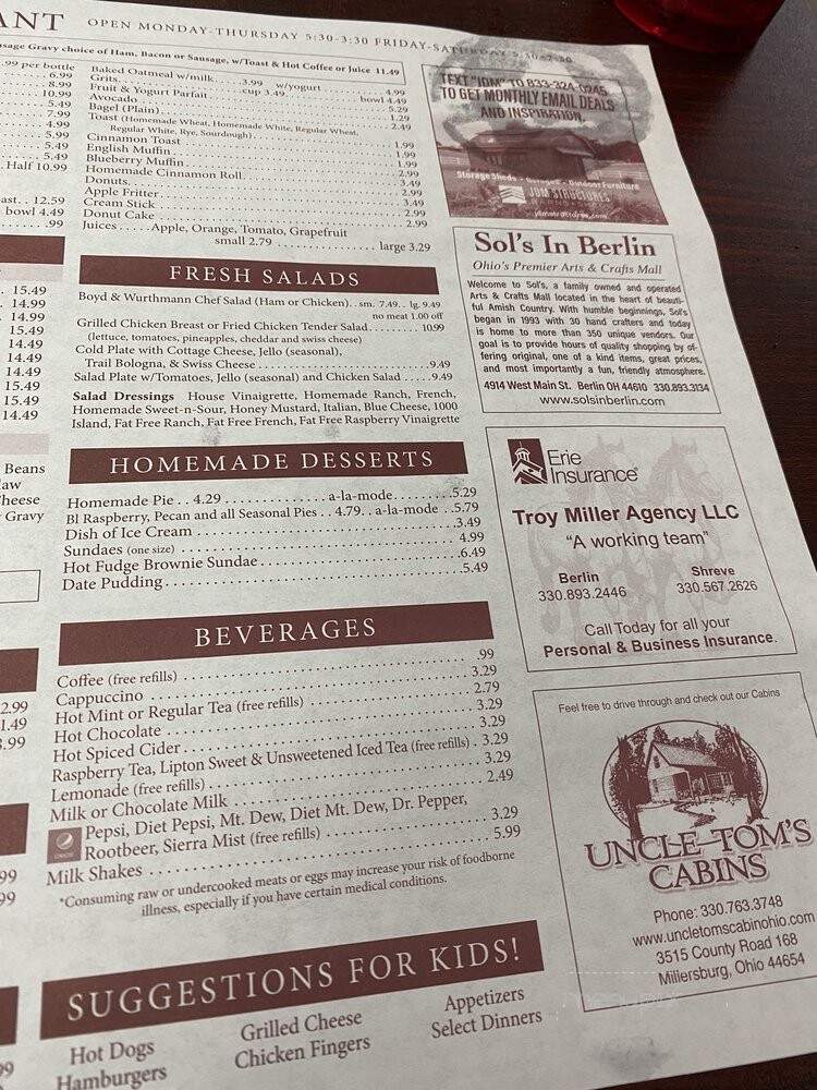Boyd & Wurthmann - Berlin, OH menu_pic