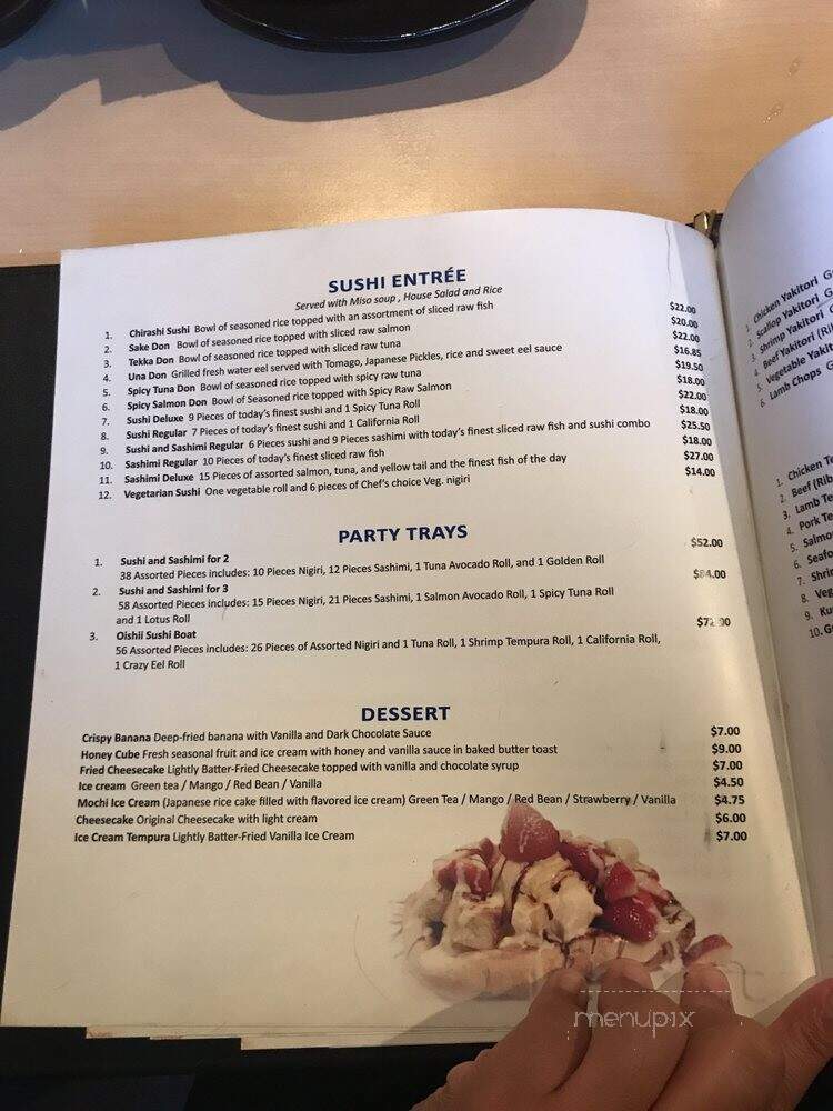 Sushi Oishii - Rockville, MD menu_pic