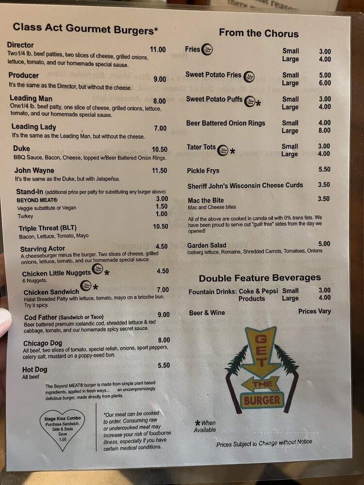 Get the Burger - Big Bear Lake, CA menu_pic