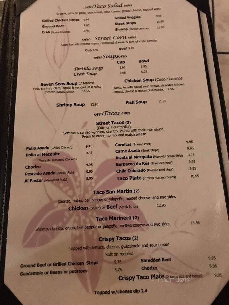 Casa Manana Resturant - Little Rock, AR menu_pic