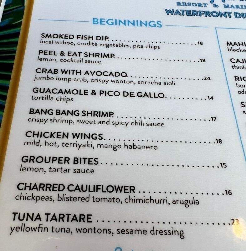 Sands Harbor Patio Restaurant - Pompano Beach, FL menu_pic