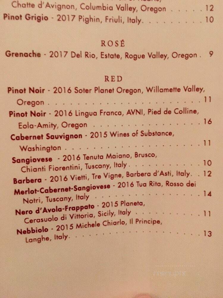 Patty's Retreat - Portland, OR menu_pic
