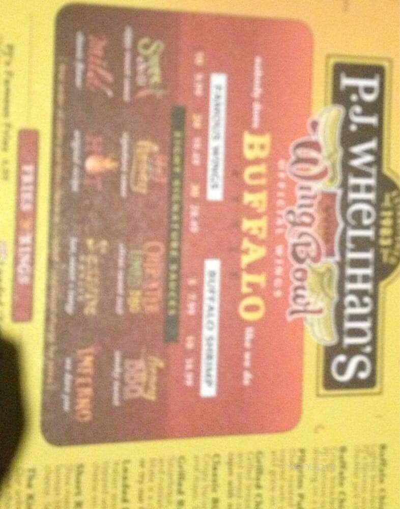 P J Whelihan's Pub - Allentown, PA menu_pic