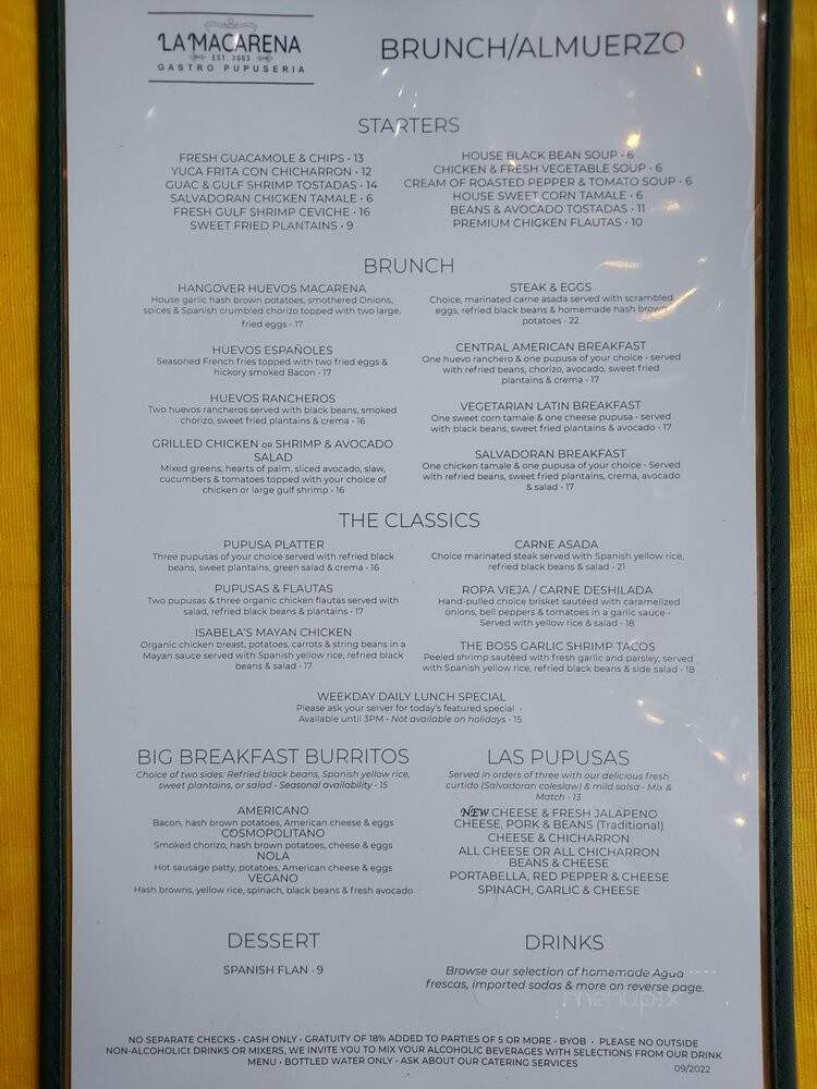 La Macarena Pupuseria & Latin Cafe - New Orleans, LA