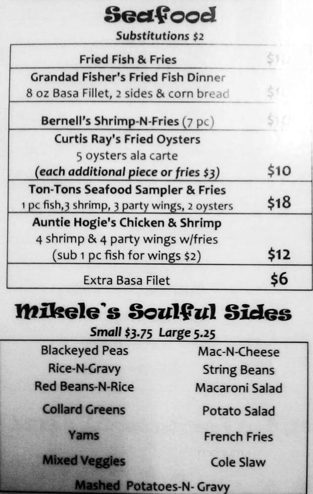 Auntie April's Chicken n Waffles - San Francisco, CA menu_pic