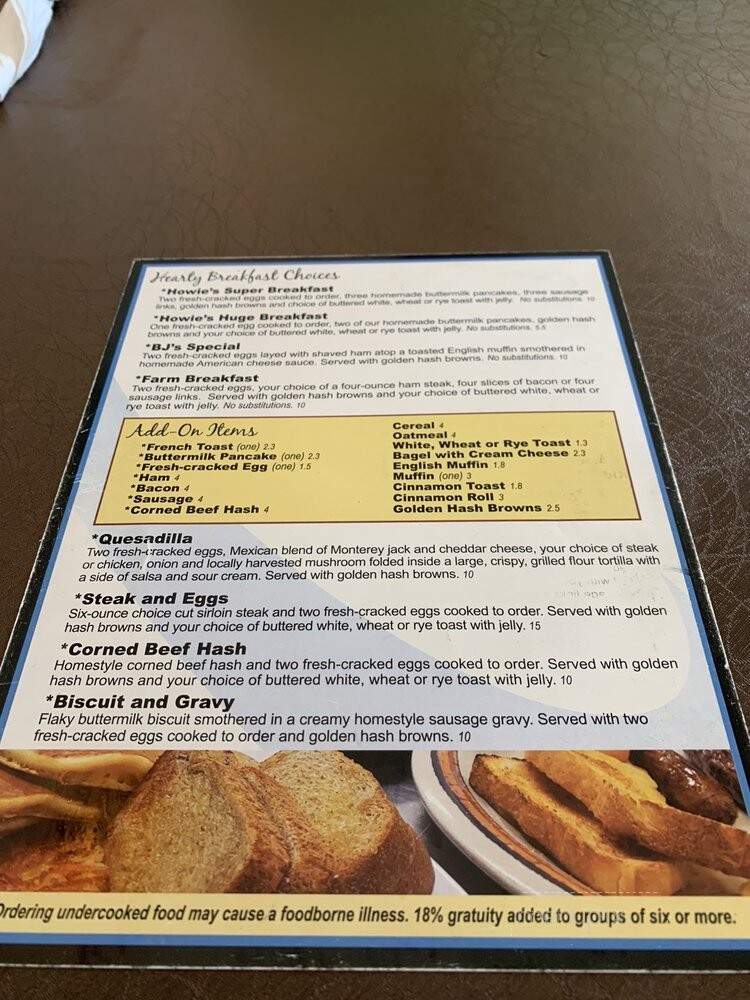 B J's Restaurant - Wisconsin Dells, WI menu_pic