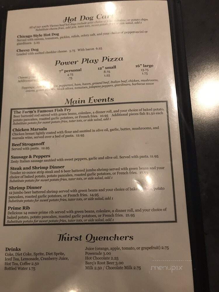 Golf Farm Bar & Grill - Wauconda, IL menu_pic