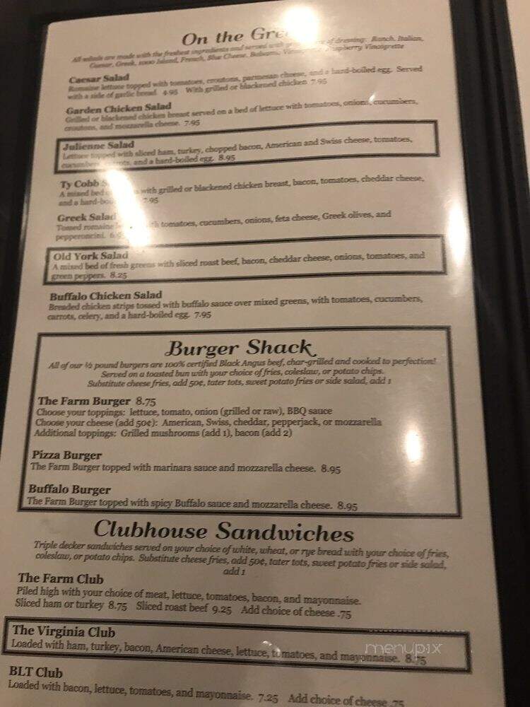 Golf Farm Bar & Grill - Wauconda, IL menu_pic