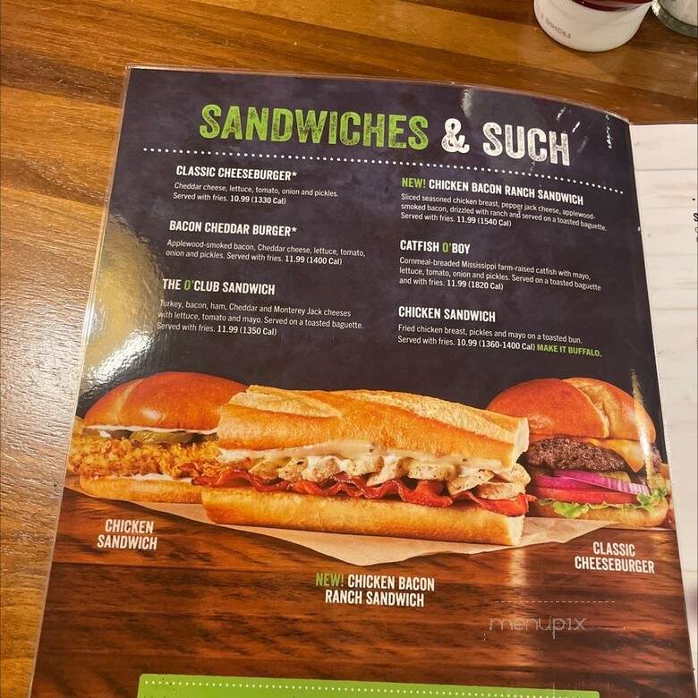 O'Charley's - Anderson, SC menu_pic