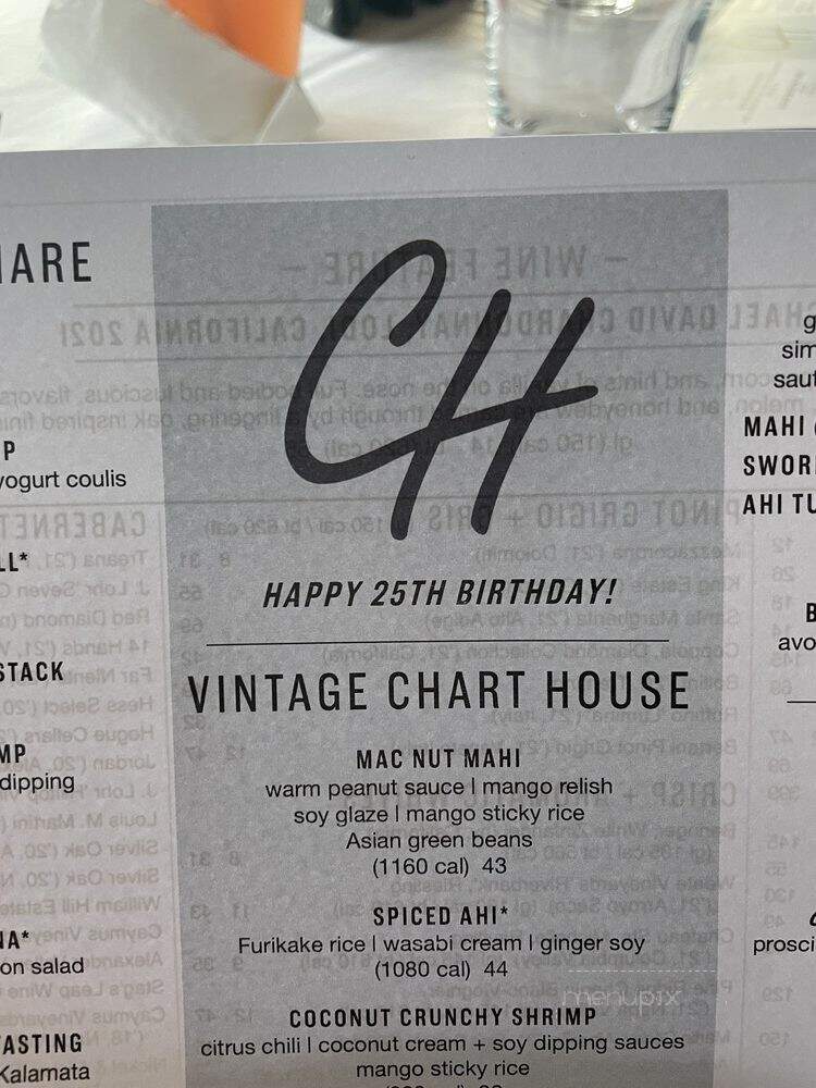 Chart House - Weehawken, NJ menu_pic