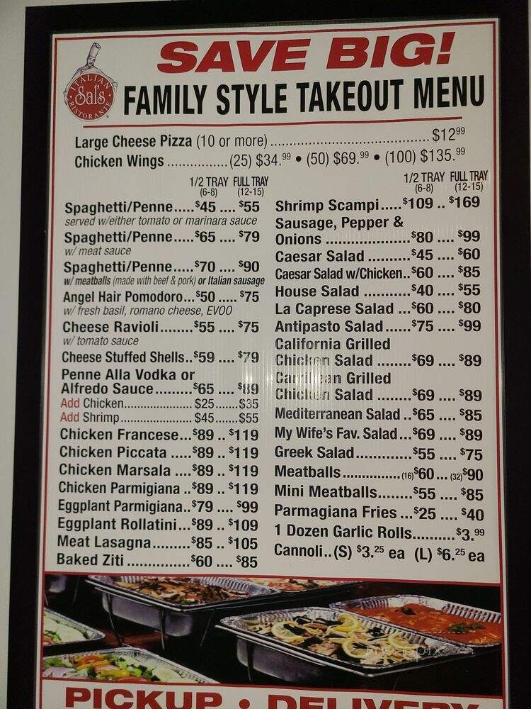 Sal's Italian Ristorante - Palm Beach Gardens, FL menu_pic