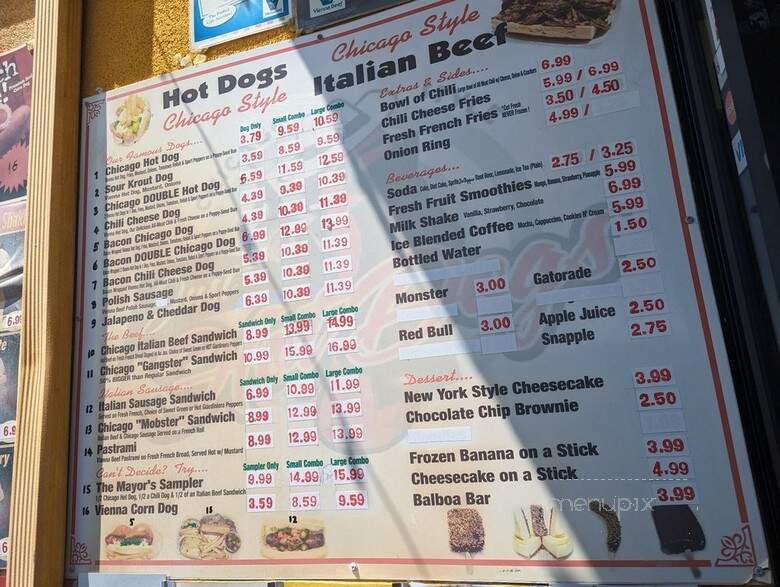 Just Hot Dogs - Westminster, CA menu_pic