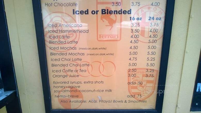 Caffe Veloce - San Diego, CA menu_pic