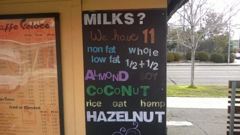 Caffe Veloce - San Diego, CA menu_pic