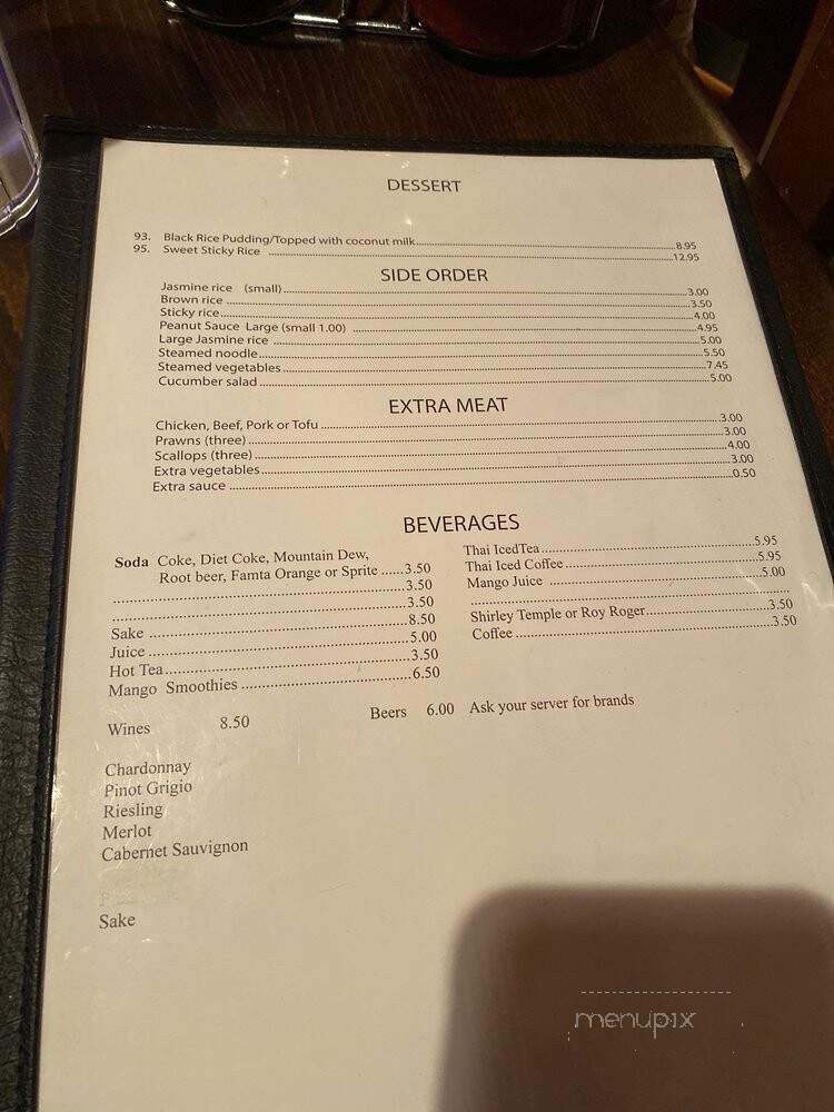 Royal Thai Bistro - Fircrest, WA menu_pic