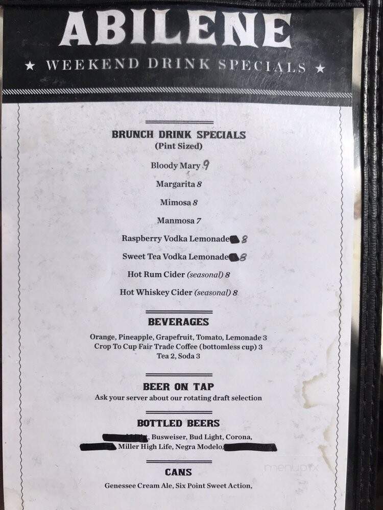 Abilene - Brooklyn, NY menu_pic