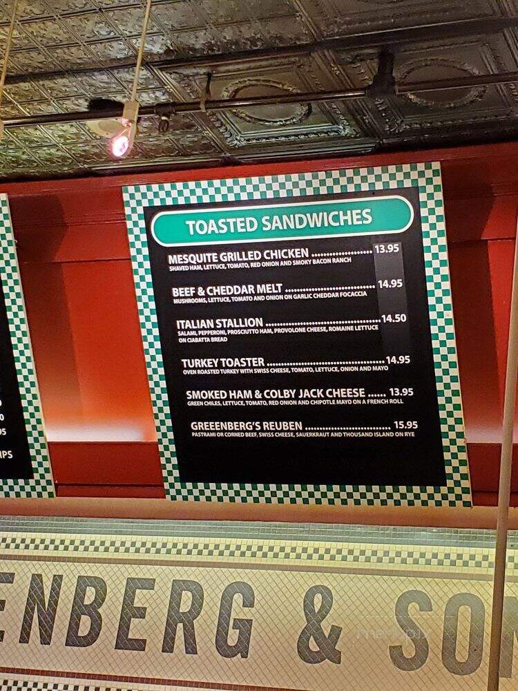 Greenberg's - Las Vegas, NV menu_pic