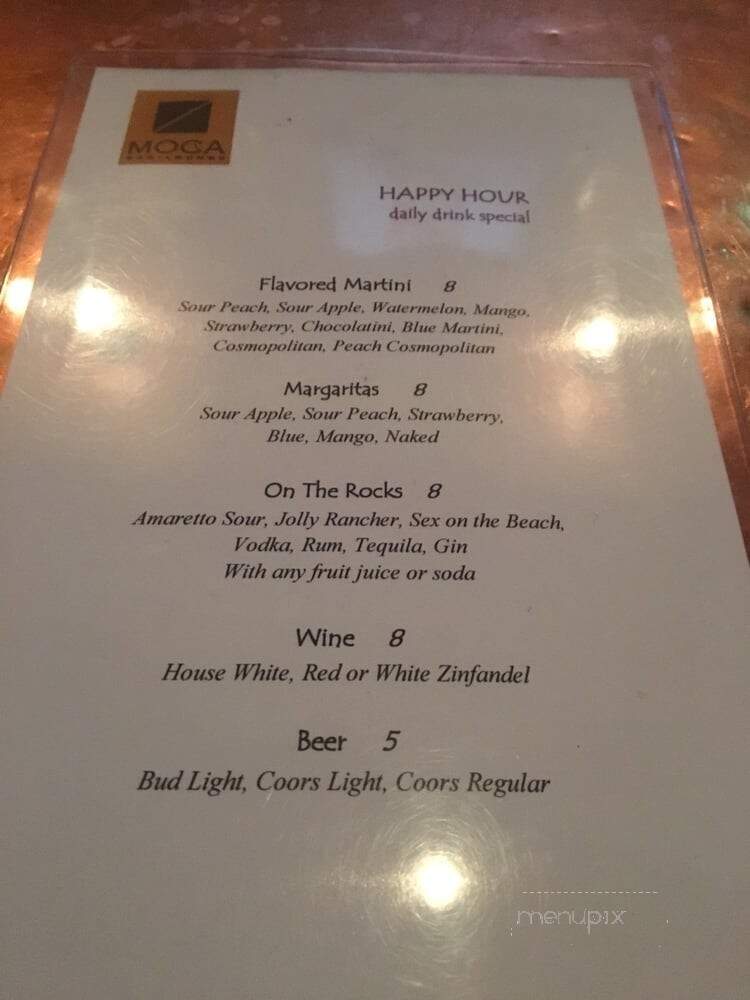 Moca Restaurant & Lounge - New York, NY menu_pic