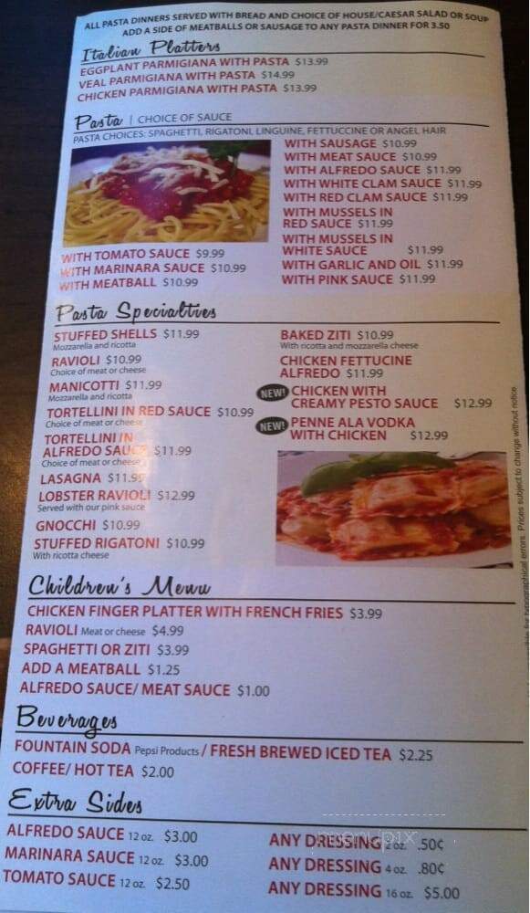 Vinny's Pizza & Pasta - Newport News, VA menu_pic