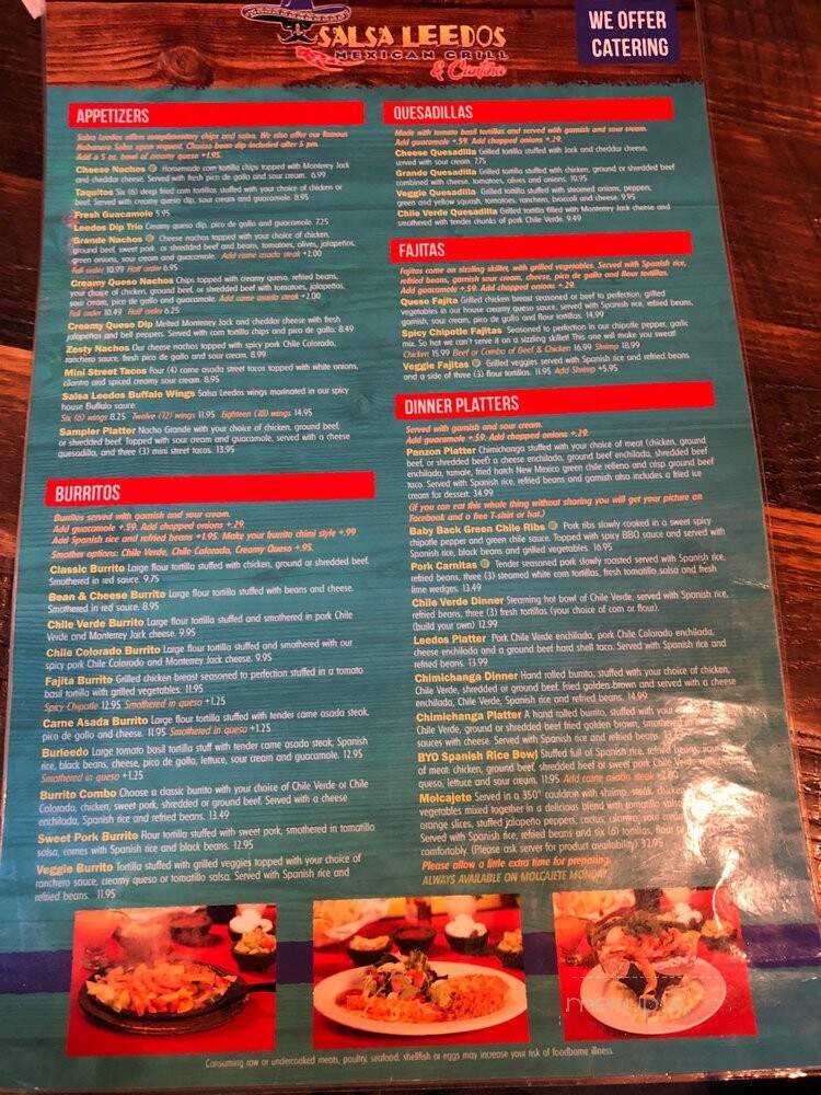 Salsa Leedos - West Jordan, UT menu_pic