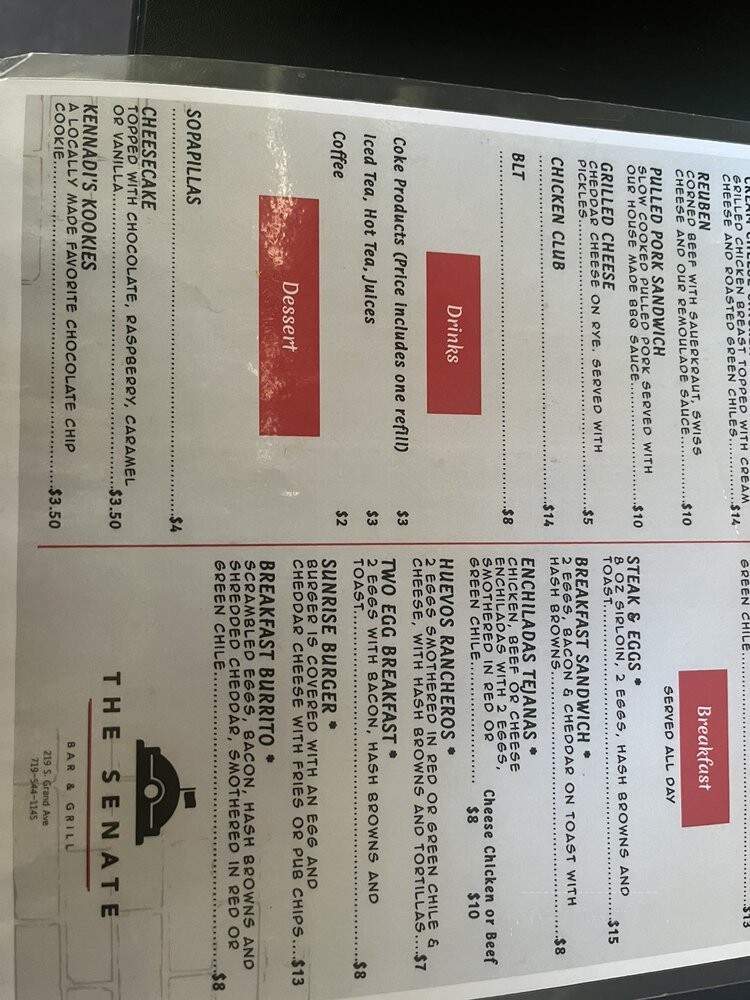 Senate Bar & Grill - Fort Wayne, IN menu_pic