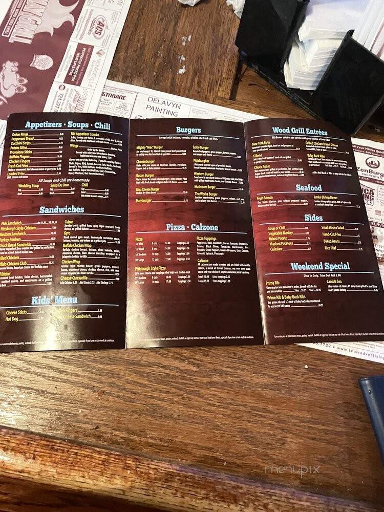 Gateway Grill & Tavern Incorporated - Greenville, PA menu_pic