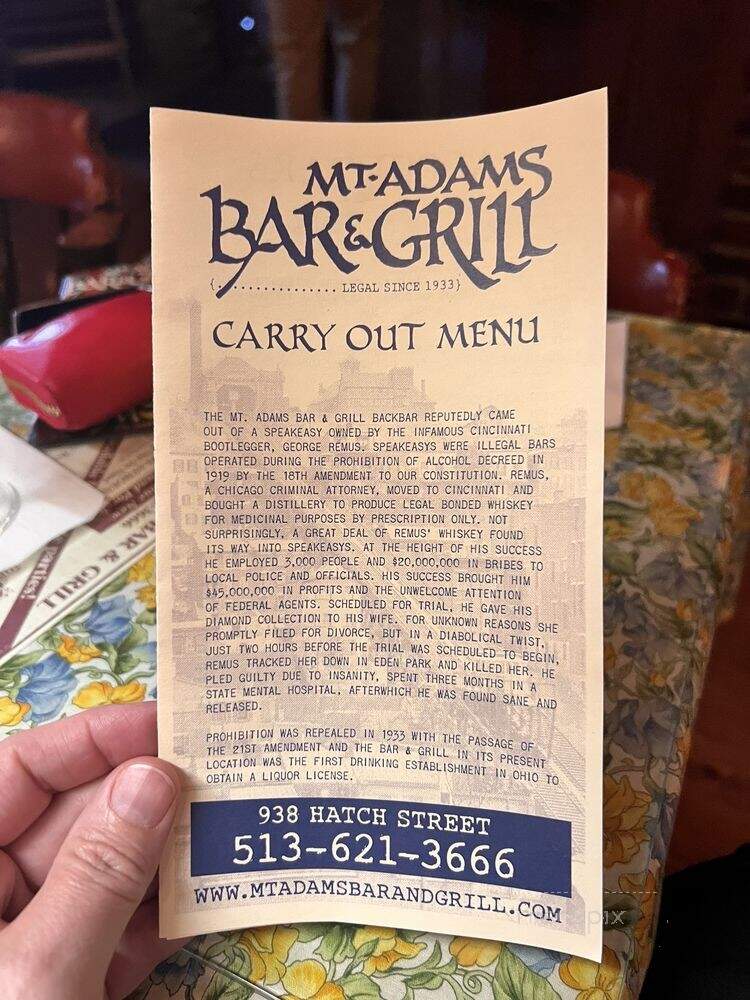 The Blind Lemon - Cincinnati, OH menu_pic