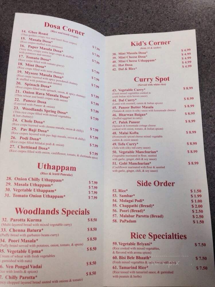 Woodlands Vegetarian Indian Kitchen - Chandler, AZ