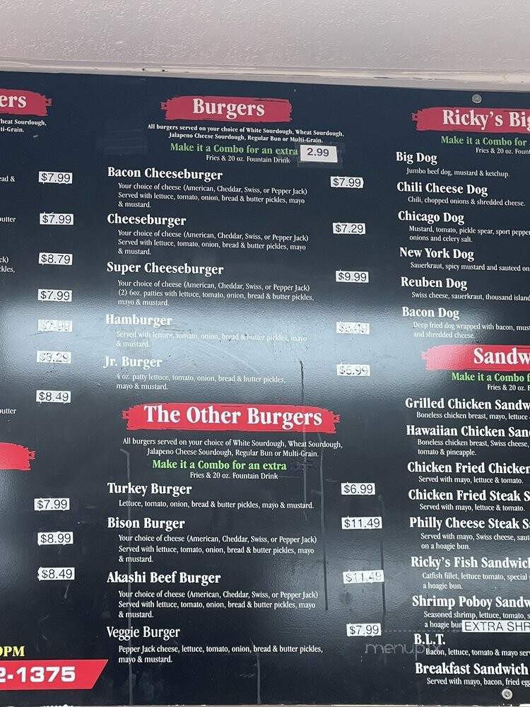 Ricky's Old Fashion Burgers - Baytown, TX menu_pic