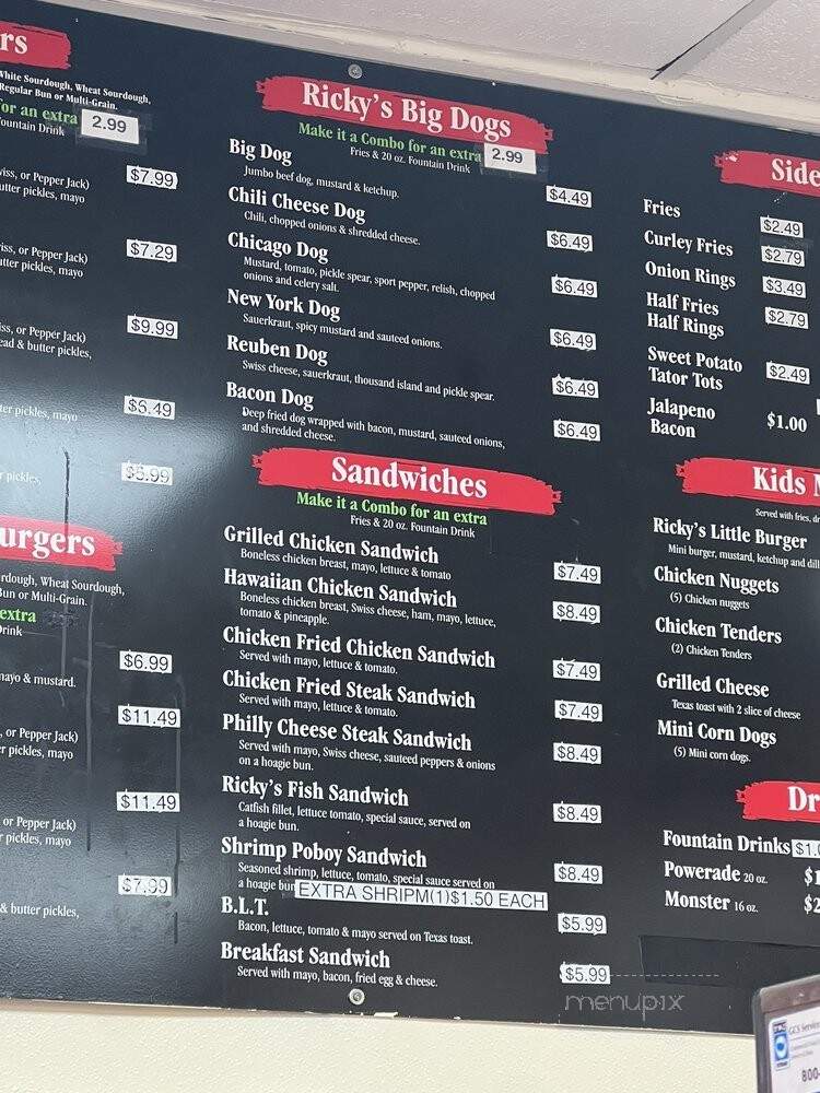 Ricky's Old Fashion Burgers - Baytown, TX menu_pic