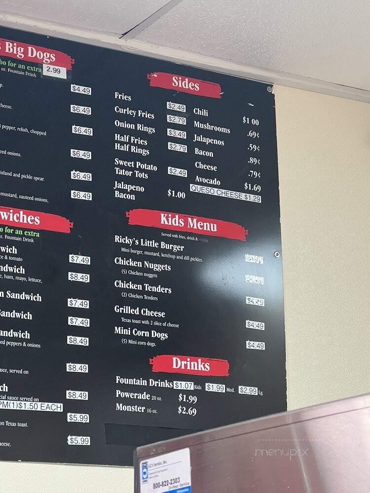 Ricky's Old Fashion Burgers - Baytown, TX menu_pic